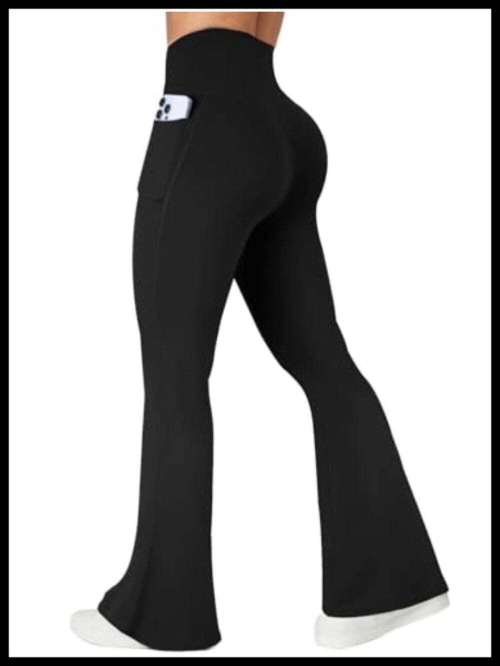 COPYLEAF Flare Leggings with Pockets Seamless Crossover Yoga Pants